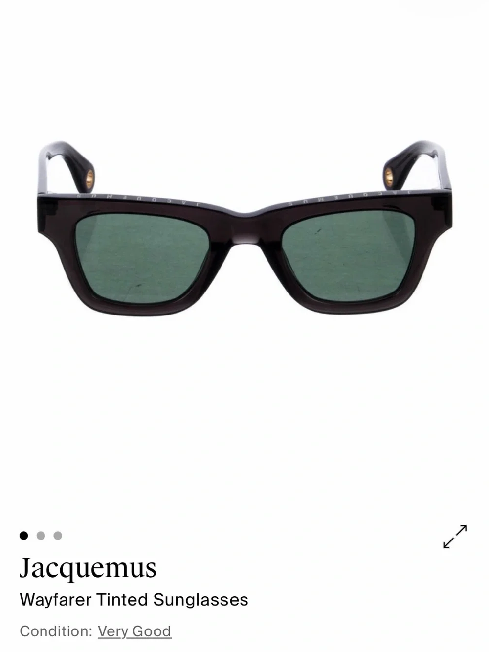 Jacquemus Black Wayfarer Sunglasses